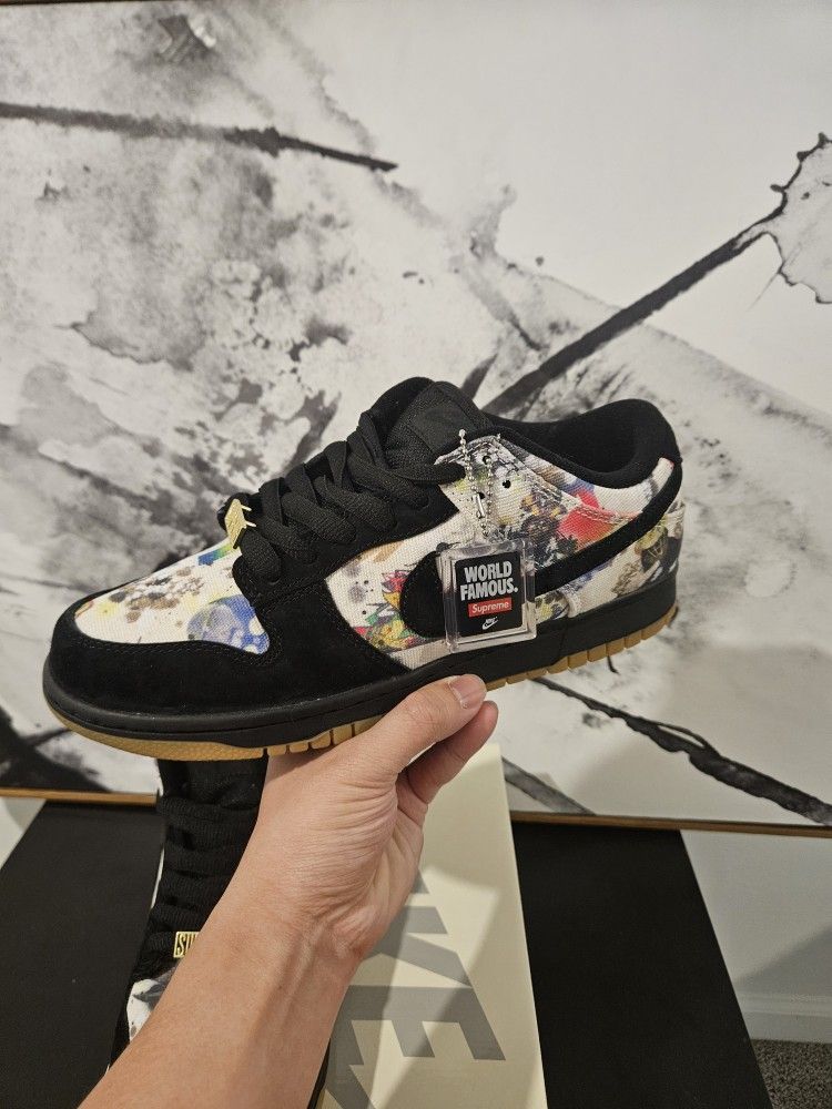 Nike SB X Supreme Dunk Low (Rammellzee)Size Mens Womens DS