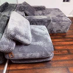 OVIOS Bean Bag Bed Sofa in Grey