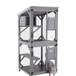 Aivituvin-AIR22 Cat House , Outdoor Cat Catio (Inner Space 13.2ft²)