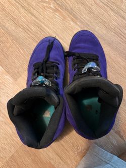 Air Jordan 5 Purple Suede High-Top Sneakers