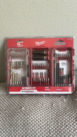 Milwaukee 75-pieces Impact Bit Set Ultimate Fit ShockWave