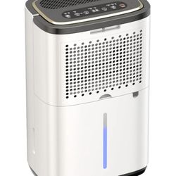 New Dehumidifier, 55 Pin/Day, 5200 Sq ft, Portable Intelligent Dehumidifier with 1.59 Gallon Water Tank - Top Ventilation, Manual Touch Control, UL/ET