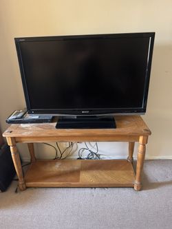 Wood Console Table With Shelf 