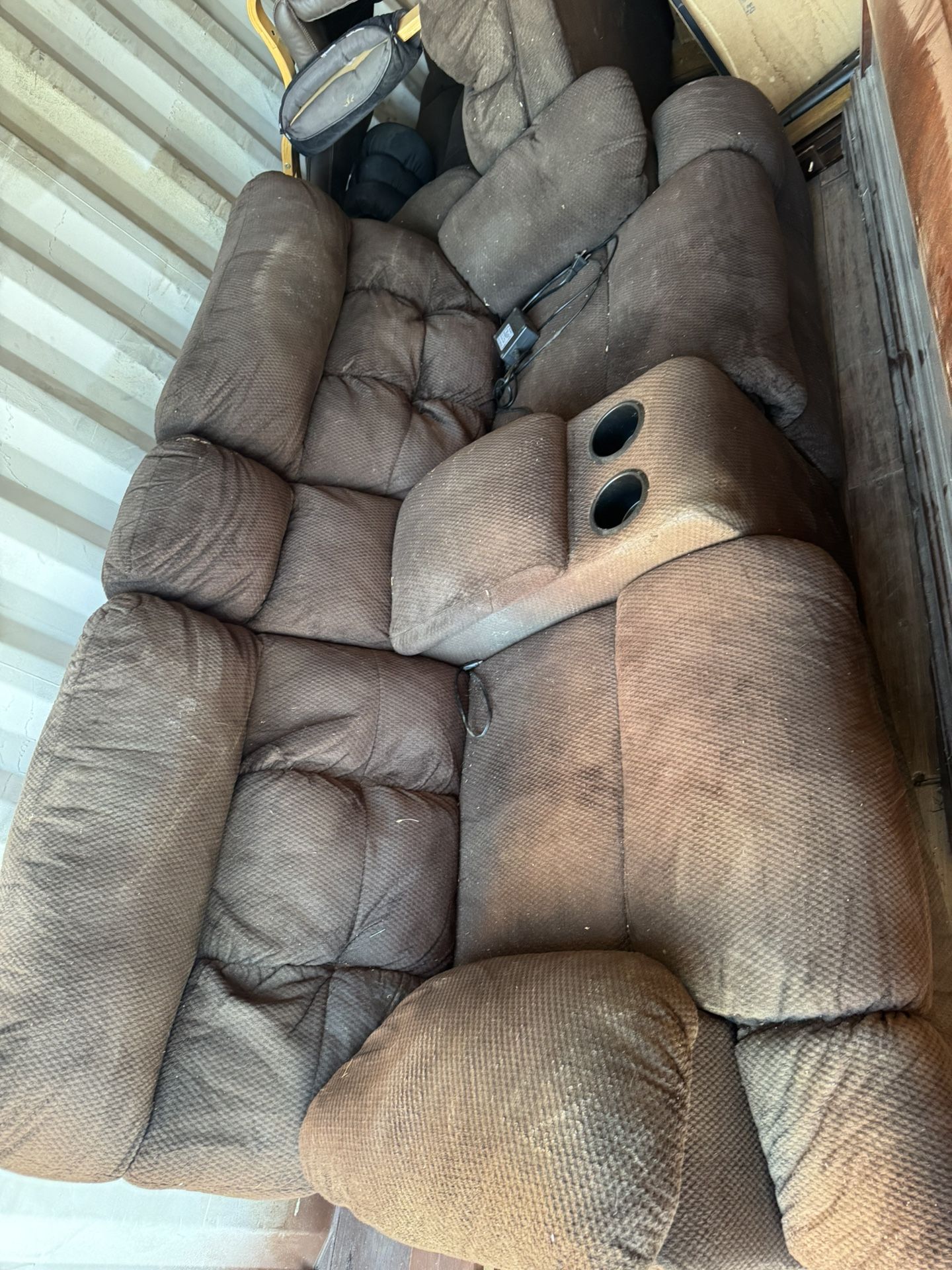 Living Spaces Electric Recline Couch
