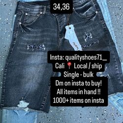 Purple Jeans Men’s Black Shorts Jorts