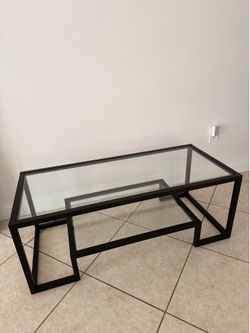 Glass coffee table