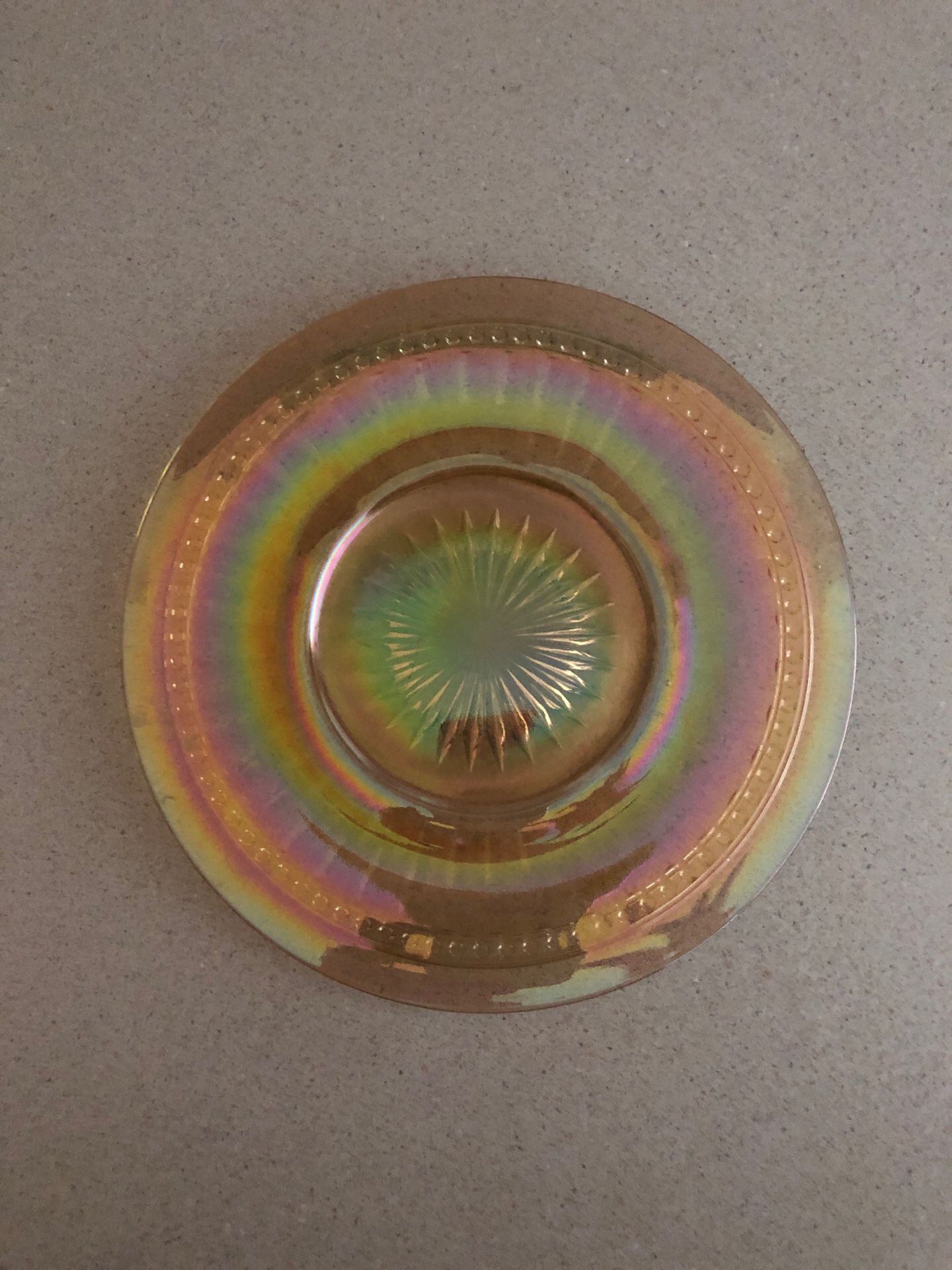 Carnival Glass plates - collectible antique