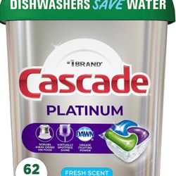 Cascade Dishwasher Pods -62 Count 