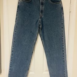 Men’s Vintage 90’s Levi's 550 Relaxed Fit Baggy Denim Made In USA Tapered Leg Blue Jeans Size 36X32 