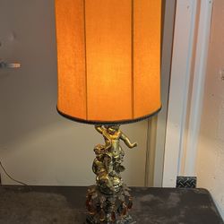 Vintage Large Accurate Cast Co. Cherubs Table Lamp 42”