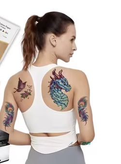 Printable Temporary Tattoo Paper for Adults and kids.  10 sheets (A4 size)