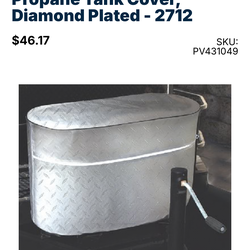 Adco - Double Vinyl Propane Tank Cover, Diamond Plated - 2712