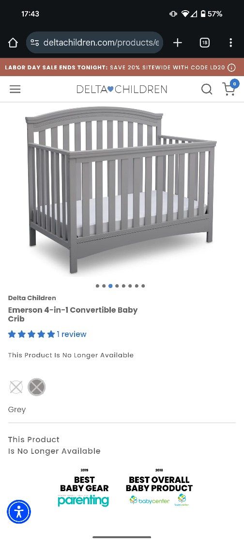 Grey Crib