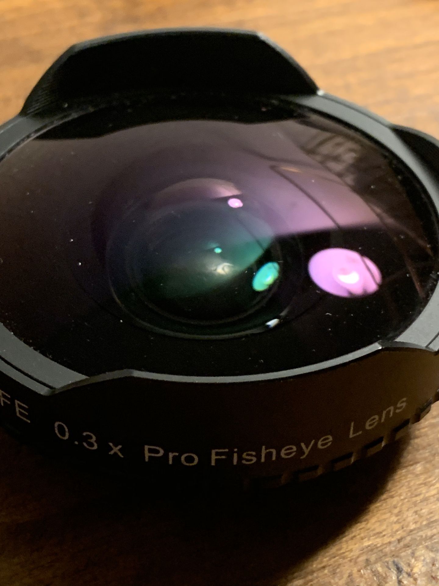 Fisheye camera lens.