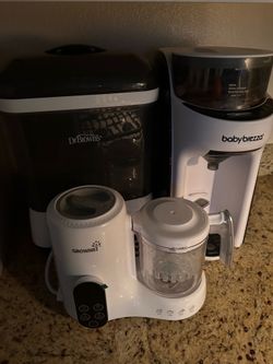 Baby Brezza, Doctor Brown bottle all-in-one sterilizer and bottle dryer. $250 obo. Brand new Grownsy at-home baby food Steamer/ purée machine included