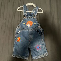 Vintage 90s Kids Denim Overalls