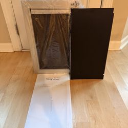 NEW in box Heavy Duty All Aluminum Large Dog Door for Wall, with 2 Magnetic Flaps