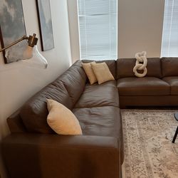 Large beautiful leather couches