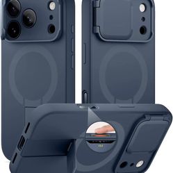 SURITCH for iPhone 17 Pro Case with Camera Control Cover, Camera Cover and Adjustable Kickstand, Compatible with MagSafe, Shockproof Bumper Protective