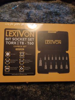 Lexivon Torx Bit Socket Set T8–T60 13-Piece