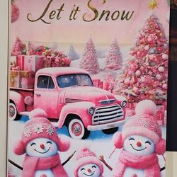 Let it snow Banner 3 ft x 6 Ft NEW 
