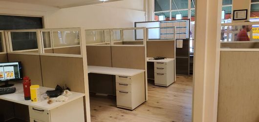 Haworth Compose 65inT Quarter Glass Any Size