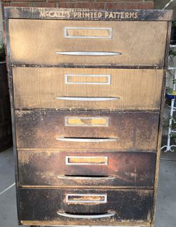Vintage Metal Industrial Filing Cabinet, Metal Tool Parts Bin Cabinet, Partitioned Drawers DK48
