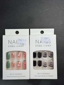 NAILS Do-It-Yourself Press-On Nail Sets, 24pcs Natural Delicate & Comfortable