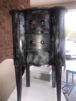 Distressed jewelry armoire