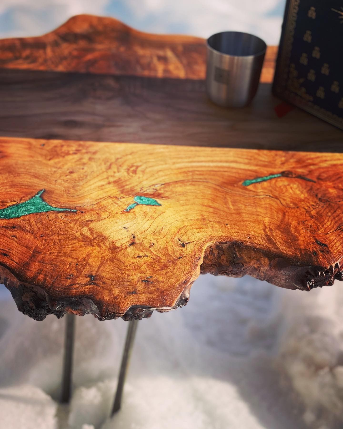 Maple Burl Coffee Table