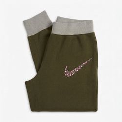 Nike Kids Black Fleece Sweatpants W/ Pink Swoosh