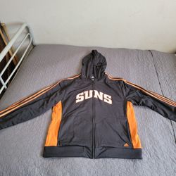 Vintage Phoenix Suns NBA Sweat Shirt Hoodie Zip Down Adidas 