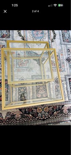 Glass coffee table