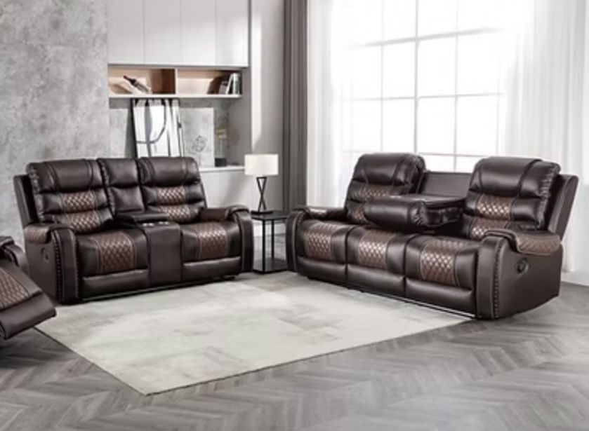 ✨MANUAL RECLINING SOFA AND LOVESEAT SET