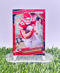 2025 Panini Prizm Travis Kelce Kansas City Chiefs Red Shimmer #67 31/49