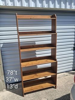 Tall Solid Wood Bookcase/ Shelf