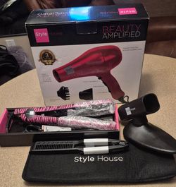 Blow Dryer+Flat Iron+Accessory Kit