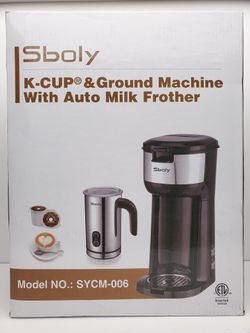 Coffee K-Cup & Grounds Machine+ Milk Frother Combo Set