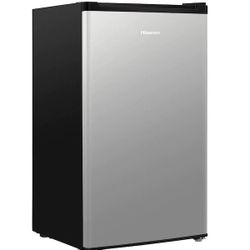 Hisense 3.3 CU. FT. Single Door Silver Compact Refrigerator ENERGY STAR, New