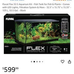 Fluval 32.5 Gallon Tank-Built In Filtration And LED Lighting 