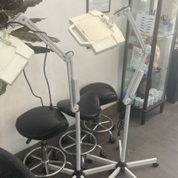 Professional Magnifying Floor Lamp - LED/Fluorescent Mag Light for Salon/Lash/Tattoo