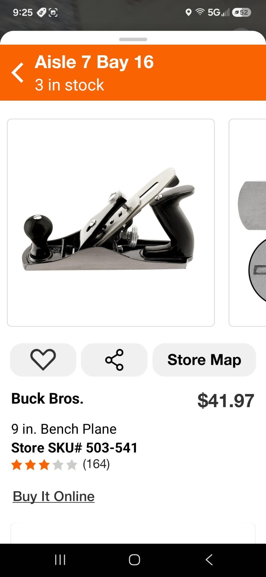Buck Bros. 9" Adjustable Bench Wood Plane (Price Is Firm)