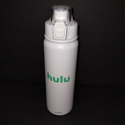 Hulu White/Green 20oz  Perka Hot/Cold Water Bottle - With Handle New