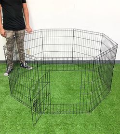 (New in Box) $44 Dog Pet Playpen Gate Fence 8-Panels X (30” Tall X 24” Wide)