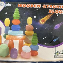 39 Pcs Wooden Stacking Blocks