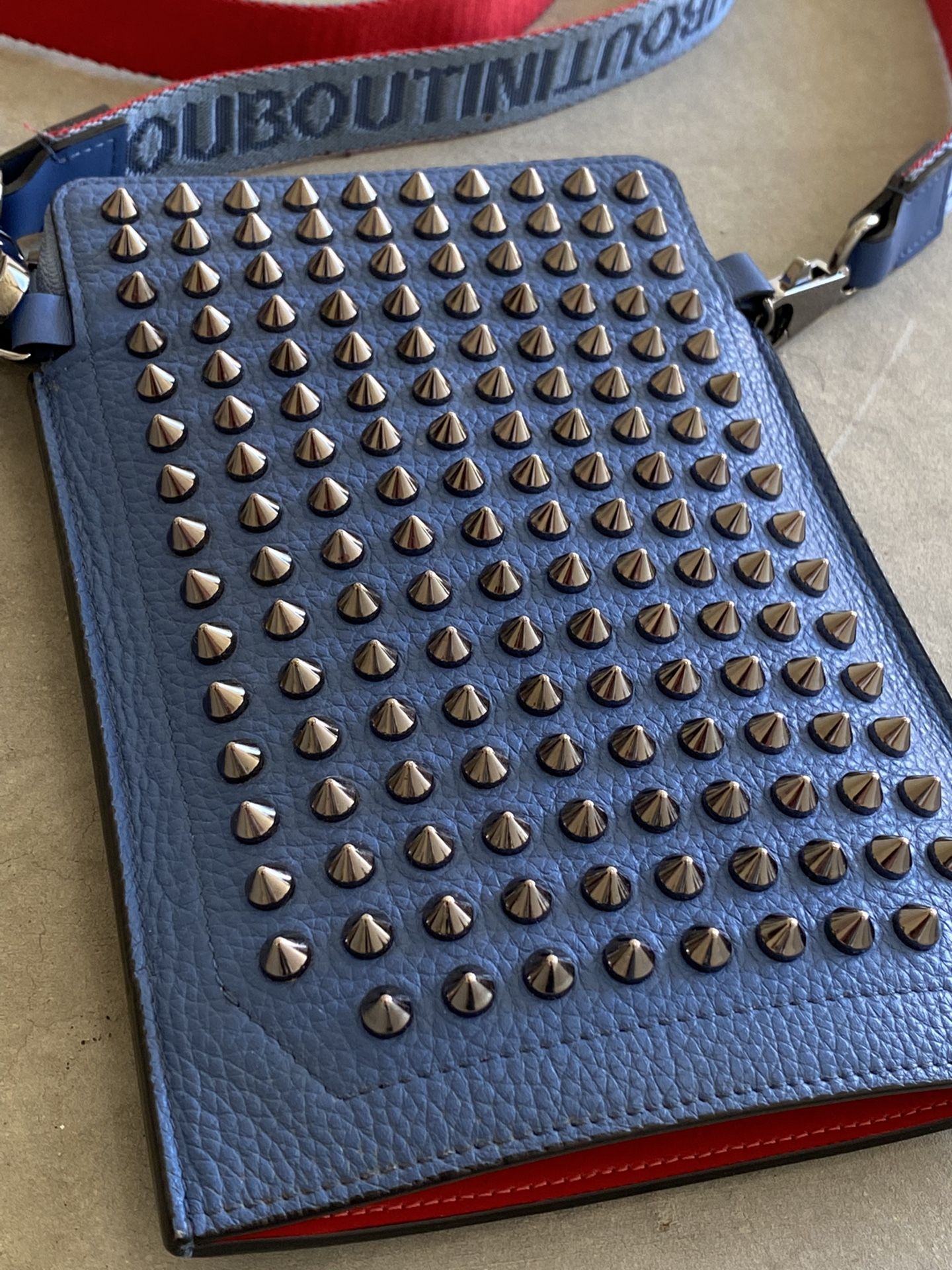 CHRISTIAN LOUBOUTIN SPIKE STUDDED MESSENGER BAG
