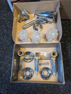 Faucet 3 Knob Handle Bath Shower Fixture