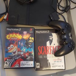 Ps2 With Memory Card And Controller Plus 2 Games 