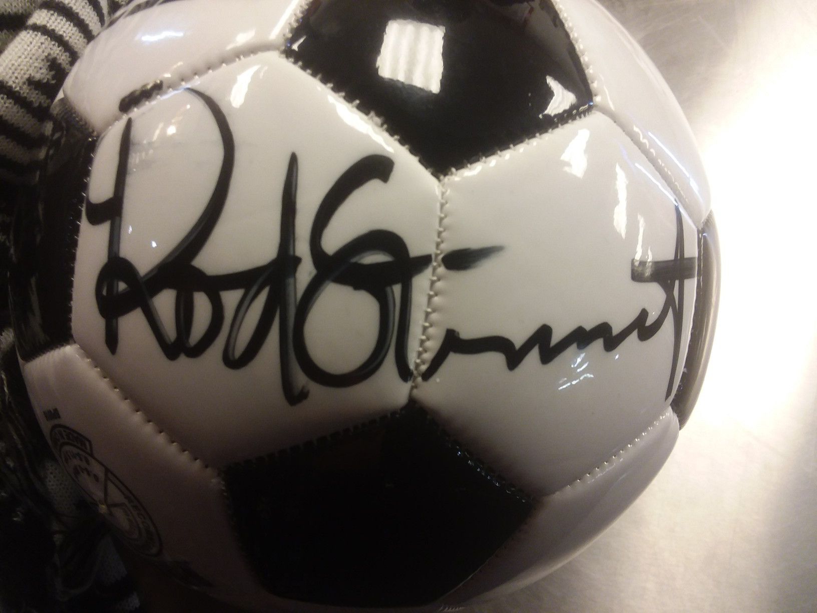 Authentic autographed Rod Stewart soccer ball - 400 OBO