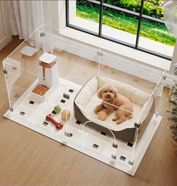 Clear Acrylic Dog Playpen Enclosure